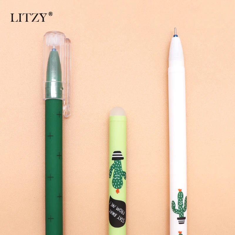 Кактус Волшебная гелевая ручка 3/6 шт./компл. 0 38 мм синие чернила стираемая