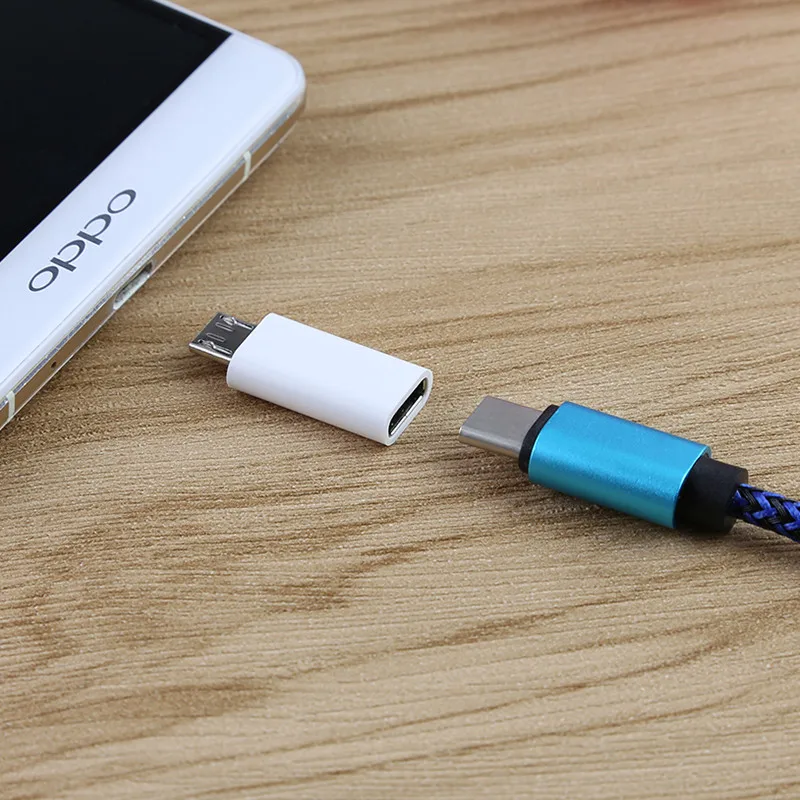 Переходник типа с Мама на Micro USB папа адаптер для кабеля телефона Android разъем