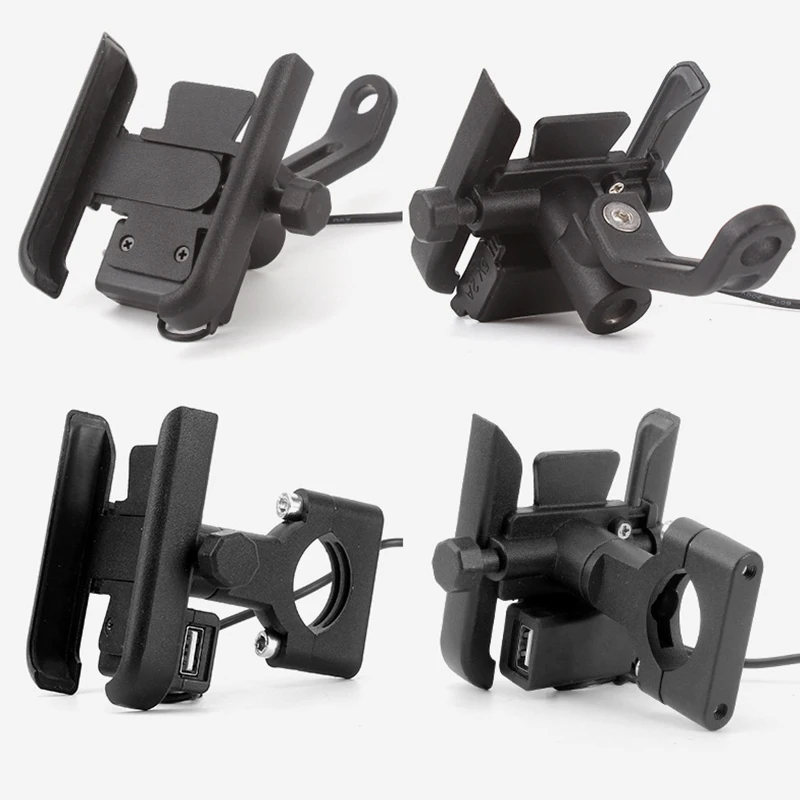 Универсальный держатель для телефона на руль мотоцикла в зеркале заднего вида с