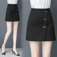 skirts female summer 2021 a word skirt of tall waist show spice bag hip one pace skirt joker