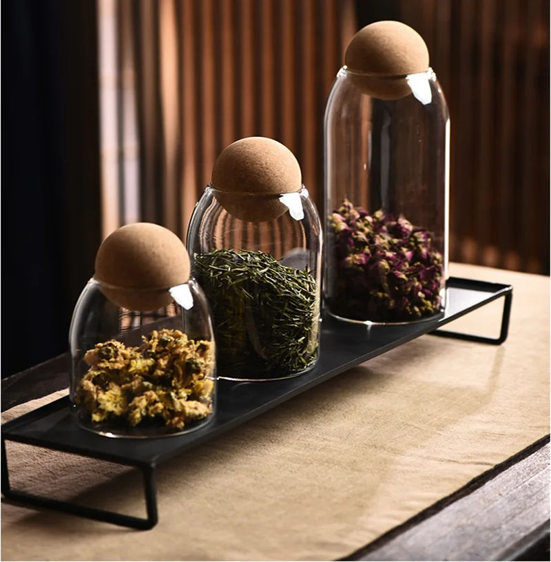 

Japanese-style Sealed Glass Tea Caddy Dried Fruit Miscellaneous Food Grade Transparent Coffee Bean Storage Tank Storage Bottle
