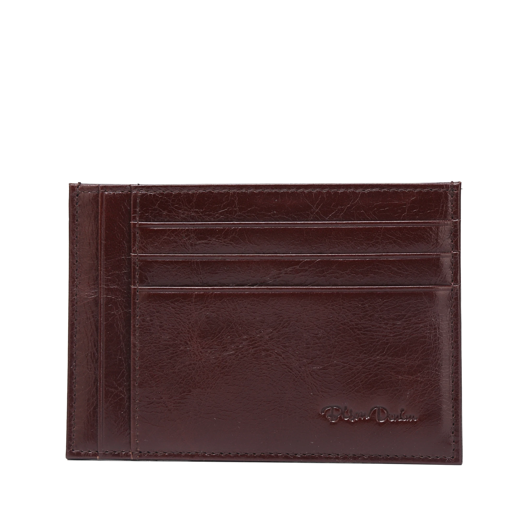 Кошелек BISON DENIM W9309 из натуральной кожи для кредитных карт маленький тонкий