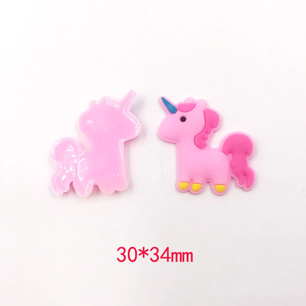 20 шт. кавайный Единорог силиконовая резина плоский задник кабошон сделай сам