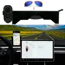 For Tesla Model 3 Model Y Car Phone Holder wireless charger Glasses Holder Screen Mobile Phone Bracket Interior Accessories