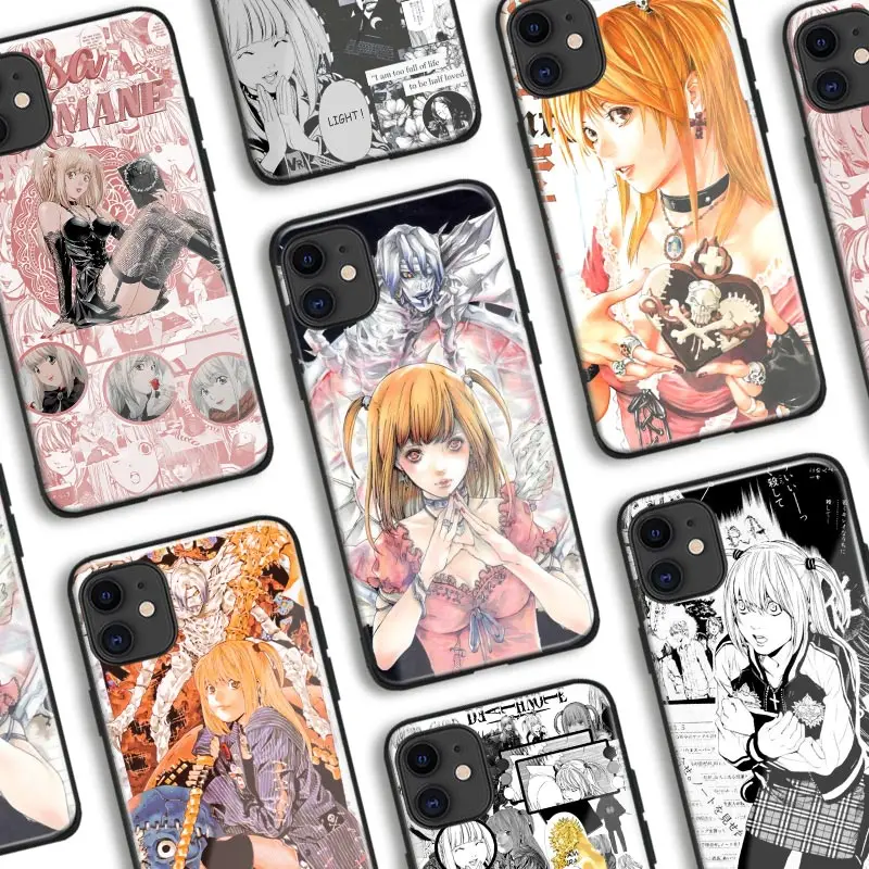 

Стеклянный силиконовый чехол Misa Amane Rem Death Note для IPhone SE 6 7 8 14 Plus X XR XS 11 12 13 Mini 14 Pro Max Sumsung Shell