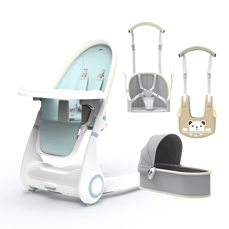 

4 in 1 children dining chair foldable portable baby dining table and chair multifunctional baby walker