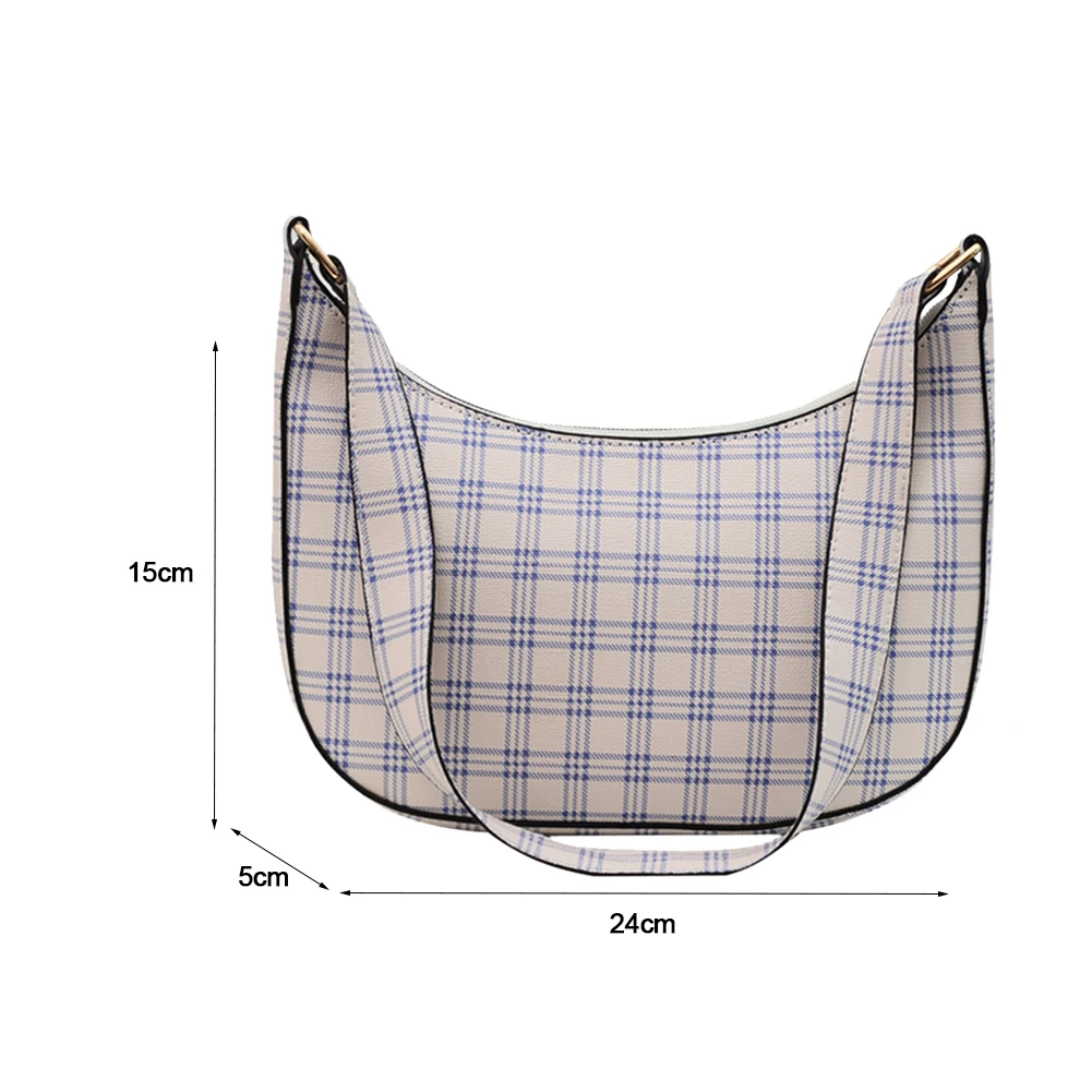 

Ladies Baguette Bags Small PU Leather Shoulder Bags for Women Zipper Underarm Bag Female Travel Casual Ladies Top-Handle Handbag