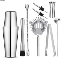 boston shaker professional stainless steel bartender wine cup cocktail mixer martini cocktail shaker bar set