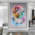 Красочная статуэтка, художественные картины на холсте, абстрактный постер и принты, Настенная картина для гостиной, декор интерьера