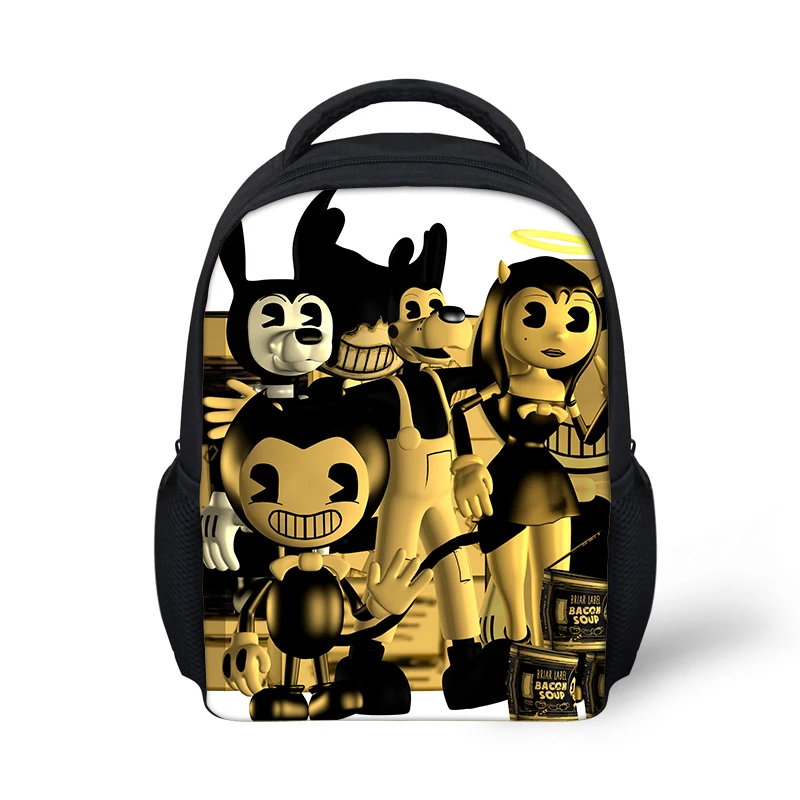 HALYUNASC Cool Kindergarten Backpack Hot-Game-Bendy-Ink-Machine Print Pattern Students School Bag Boys Mochila Mini Book Bag