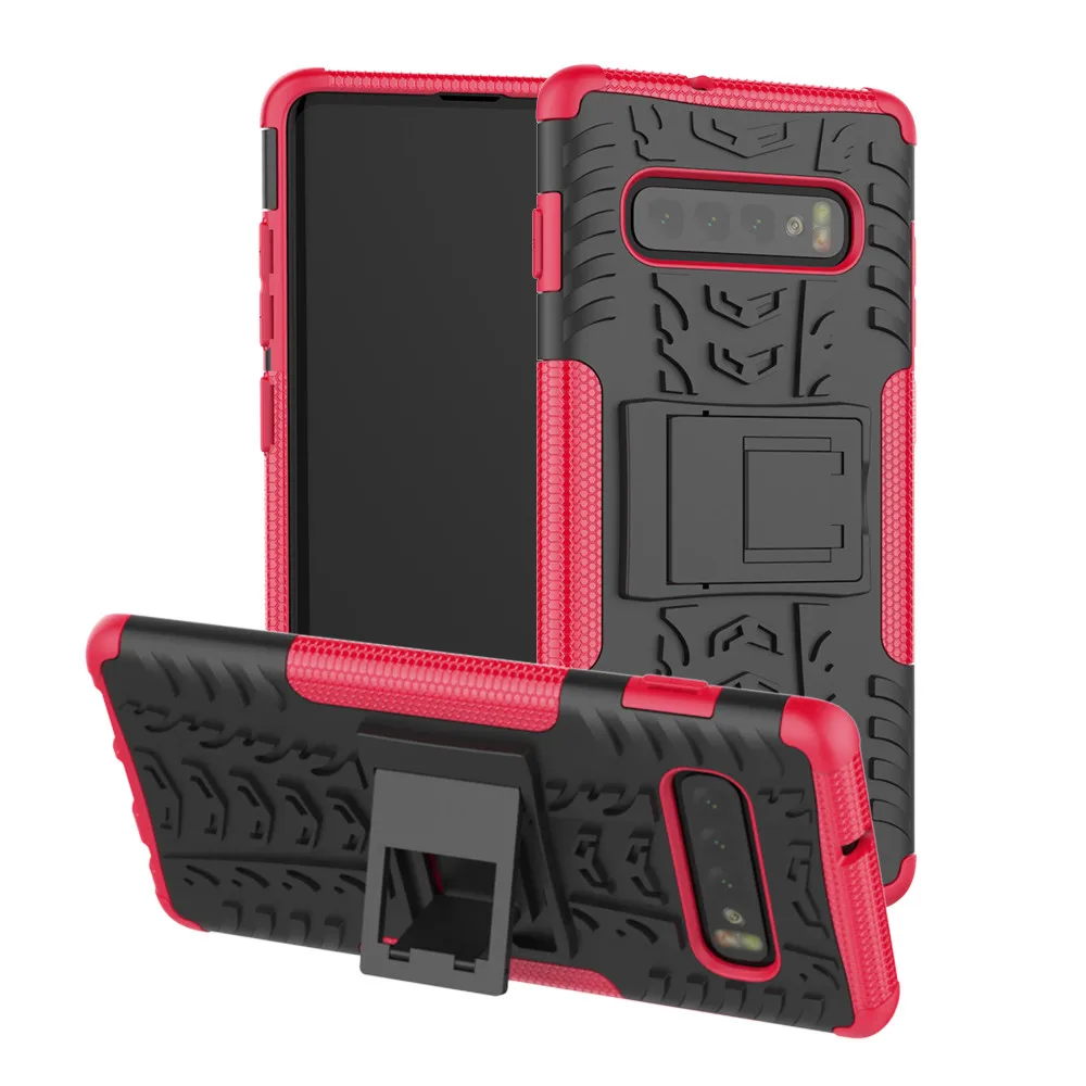 For Samsung Galaxy S10 6.1inch Hybrid Rugged Hard Rubber PC Stand Case Cove Protective back Phone Shell Shockproof phone |