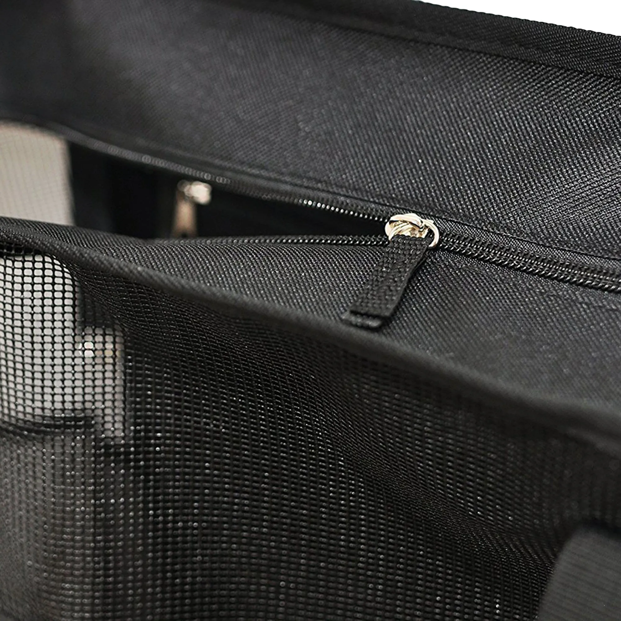 

Mesh Beach Bag, Oversized large Capacity Tote Bag with Waterproof Inside Pocket and Zipper Closure 70 cm*18 cm*45 cm