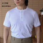 AL6078 RockCanRoll азиатского размера, Высококачественная 210GSM мягкая хлопковая Повседневная стильная бесшовная трубчатая футболка Henley