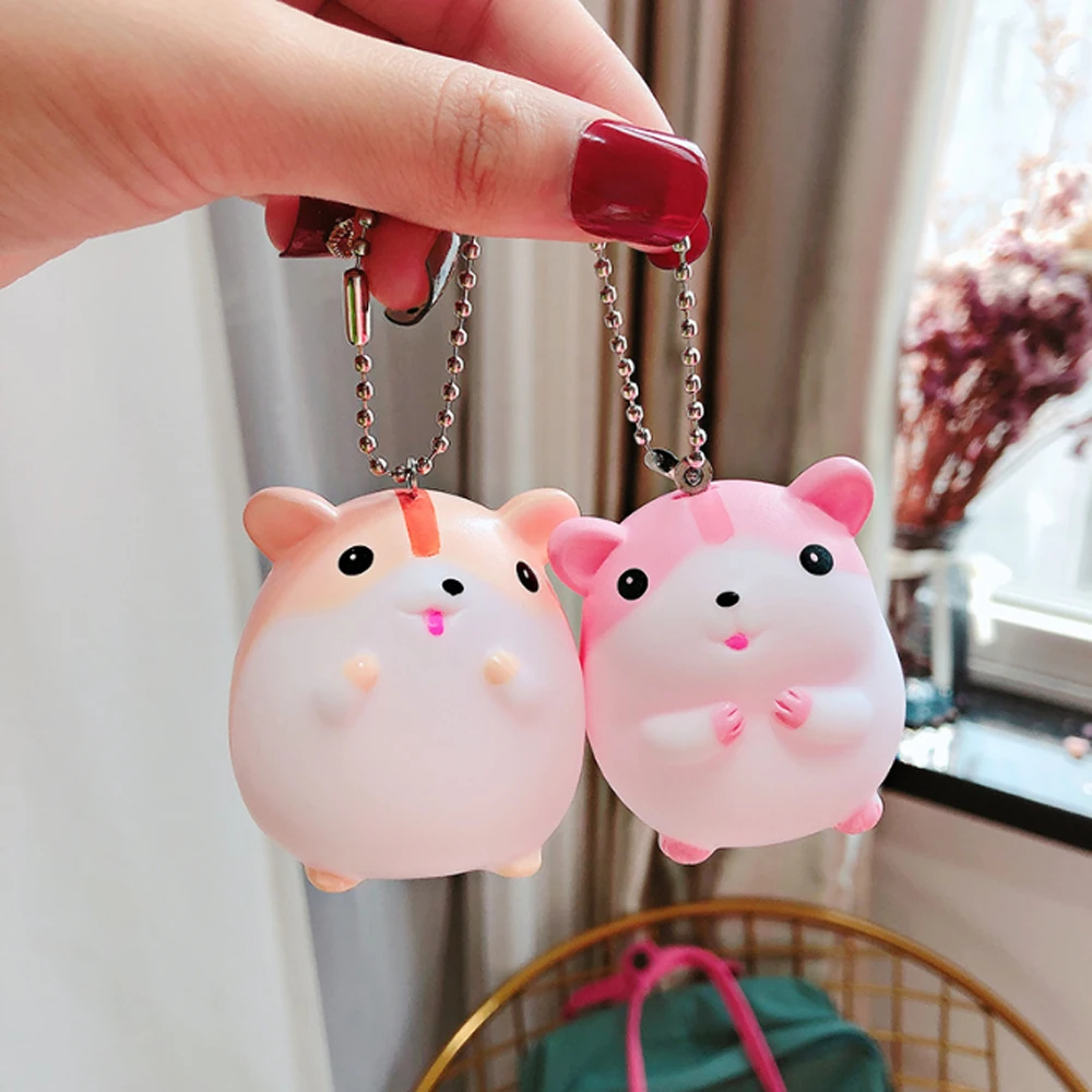 Милый брелок с мышью милый силиконовый держатель для ключей мышкой в виде