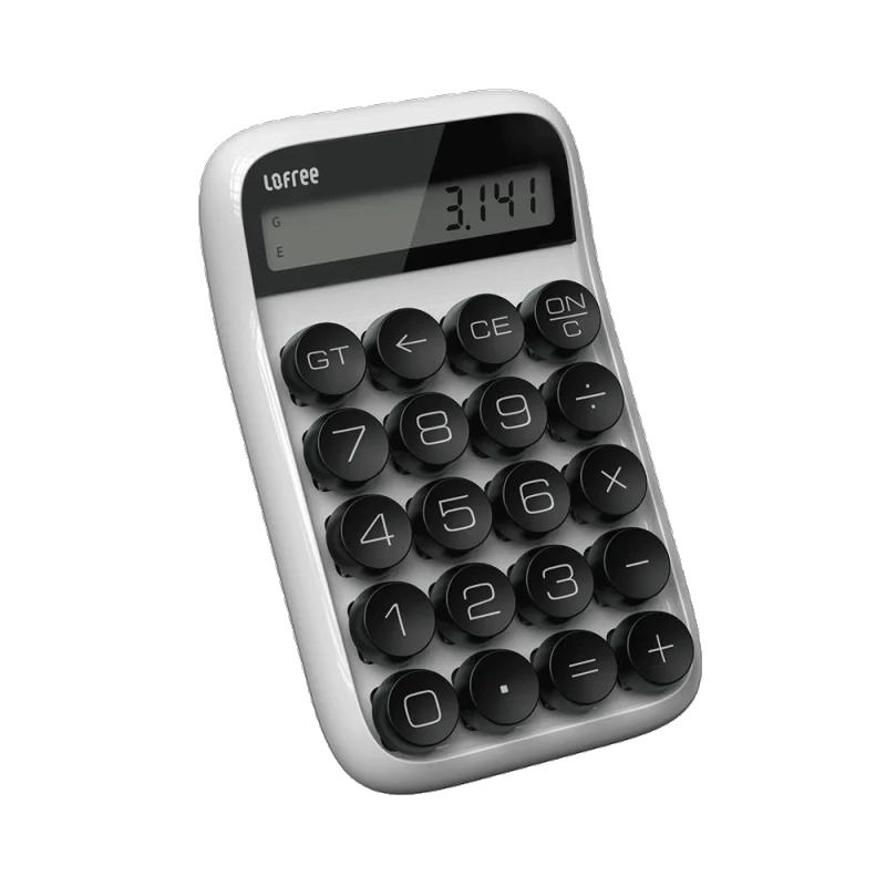 Белый Xiaomi Lofree калькулятор портативный 20 клавиш многофункциональный цифровой жк-калькулятор для обучения студентов - Цвет: Белый