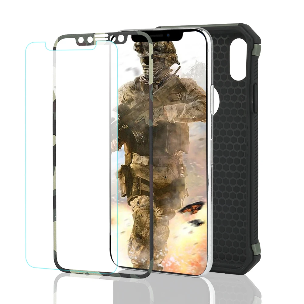 Камуфляжный чехол-бампер для iPhone X Xr Xs Max 8 7 6S 6 Plus 5 SE Мягкая силиконовая задняя