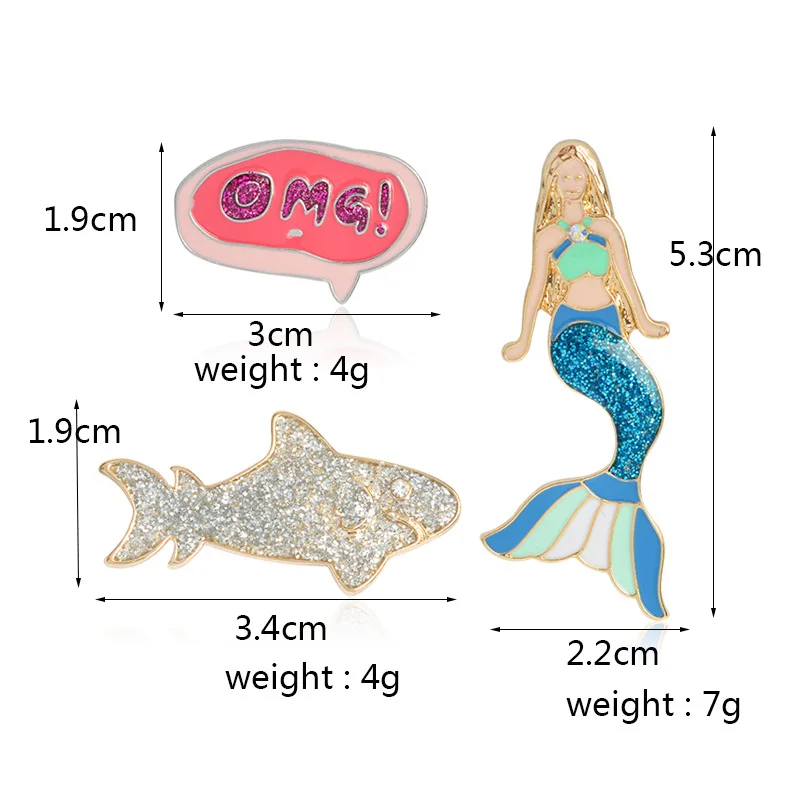 Креативные Мультяшные броши брошь в форме капли масла русалки креативная