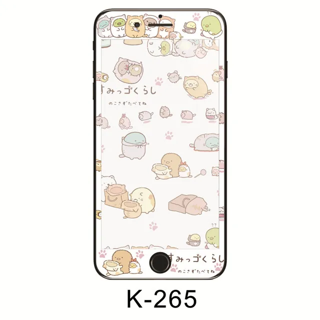 Мультфильм шаблон 3D полное покрытие мягкий край закаленное стекло для iPhone 7 8 6 6s