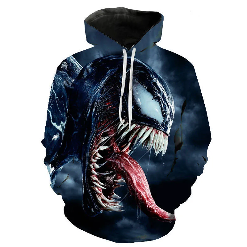

Sudadera con capucha de Venom para hombre y mujer, ropa de calle de moda para y mujer, jersey con estampado 2021