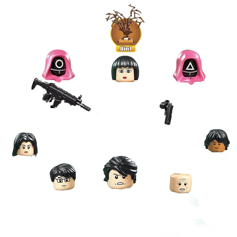 

Куклы 8 в 1, корейские строительные блоки Красной модели, классические детские игрушки для детей, подарок