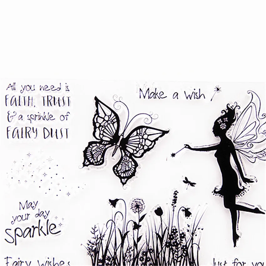 15x10 см бант-бабочка принт эльфы прозрачный марки силиконовые уплотнения