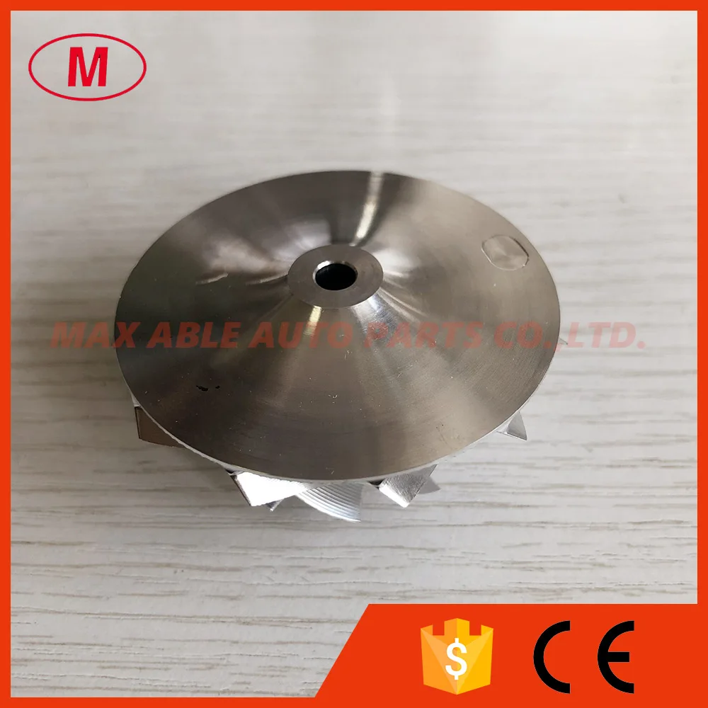 GTA15-25 41.55/56.03mm 11+0 blades 737689-0002 point milling/snake curve high performance turbo billet/milling compressor wheel |