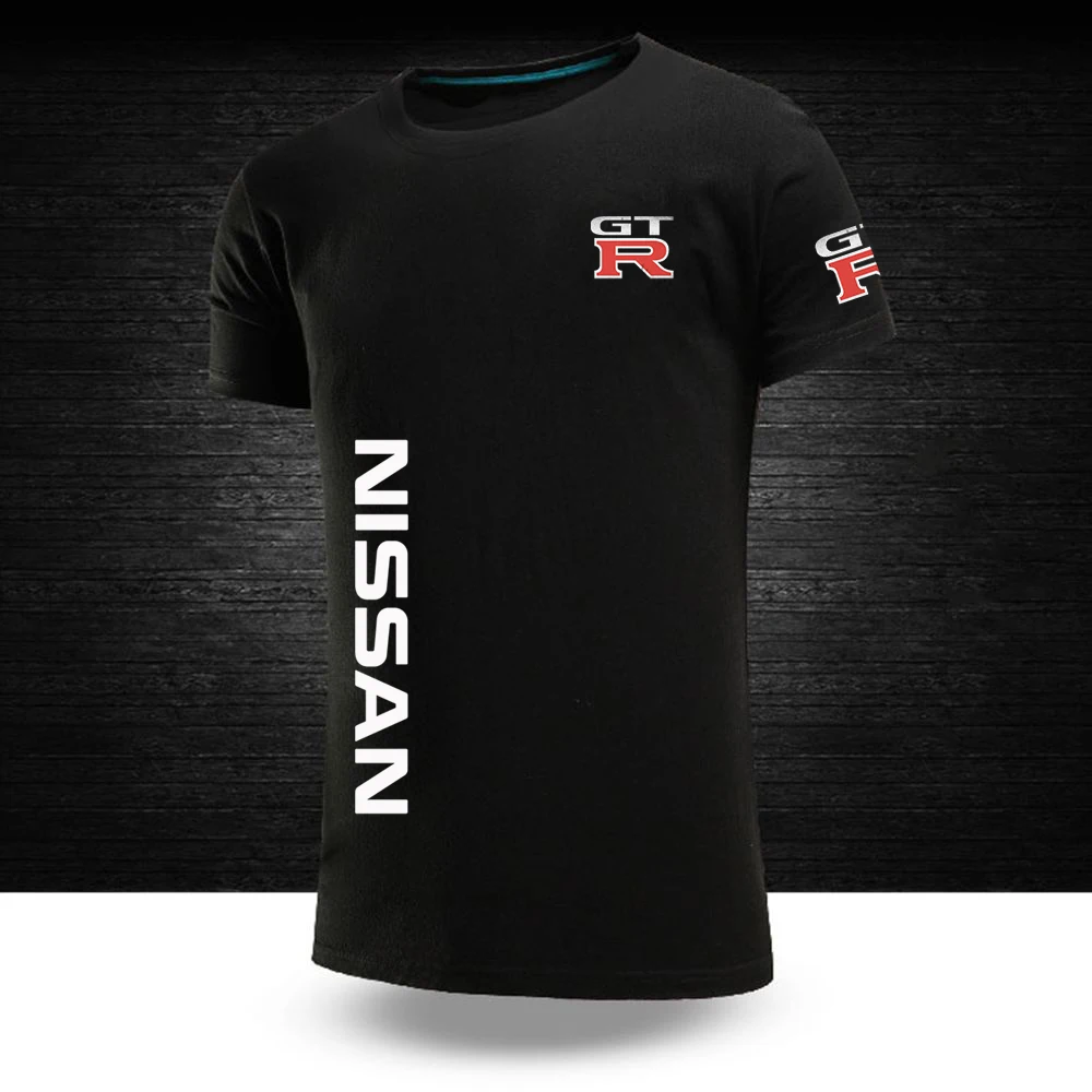 2022 Nissan GTR мужские Новые однотонные высококачественные облегающие футболки с