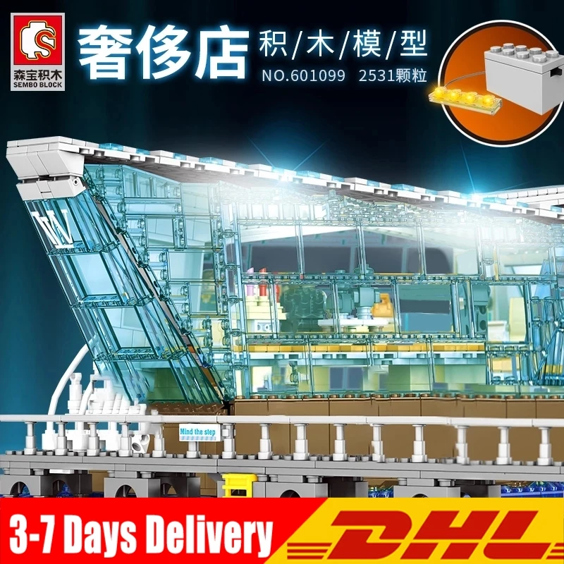 

601099 MOC Creator Expert Singapore Luxury Stores City Street Model Building Blocks Toys for Children Fit Sembo Bricks DIY Gifts