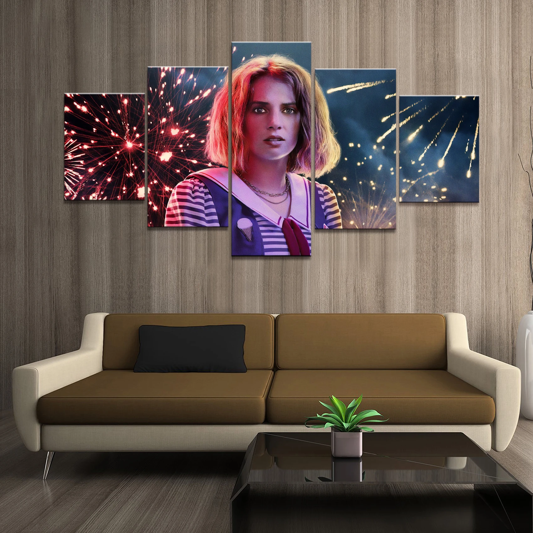 Модульная Картина на холсте для домашнего декора 5 шт. очень странные дела 3