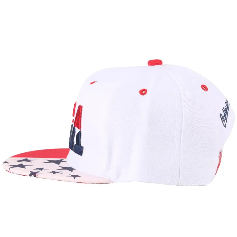 Бейсболки в стиле хип хоп с вышитыми буквами США черно белые модные хлопковые