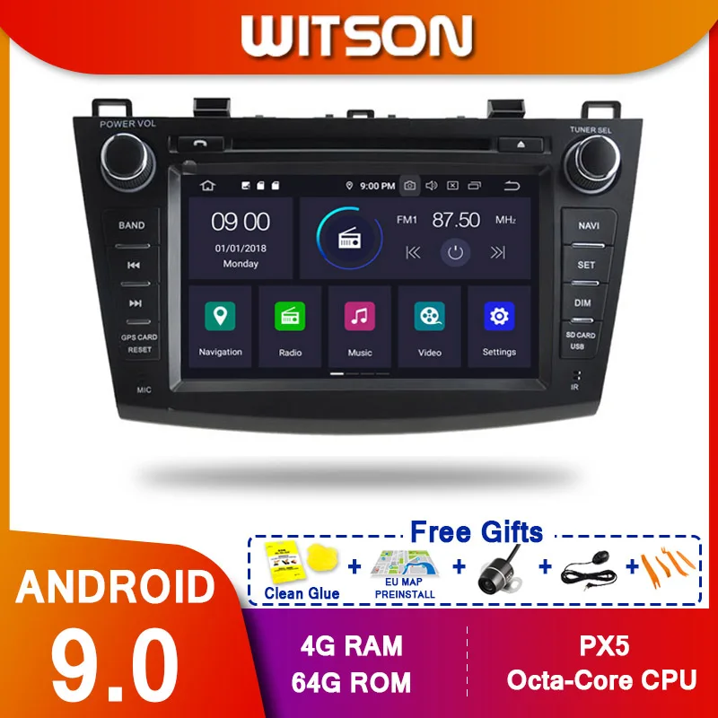 WITSON Android 9 0 Восьмиядерный (Восьмиядерный) PX5 автомобильный DVD-плеер для MAZDA 3 2010-2012 IPS