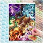 5D алмазная живопись сделай сам, вышивка крестиком, полноразмерная Алмазная вышивка, мозаика, Мультяшные милые животные, картины с покемоном, декоративный подарок