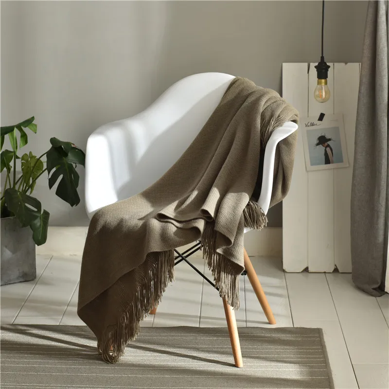 Современное летнее трикотажное покрывало для дивана повседневный декор с