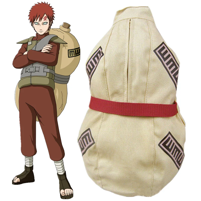 Anime Hokage Ninja Kazekage Gaara Cosplay Gourd Student School Waist