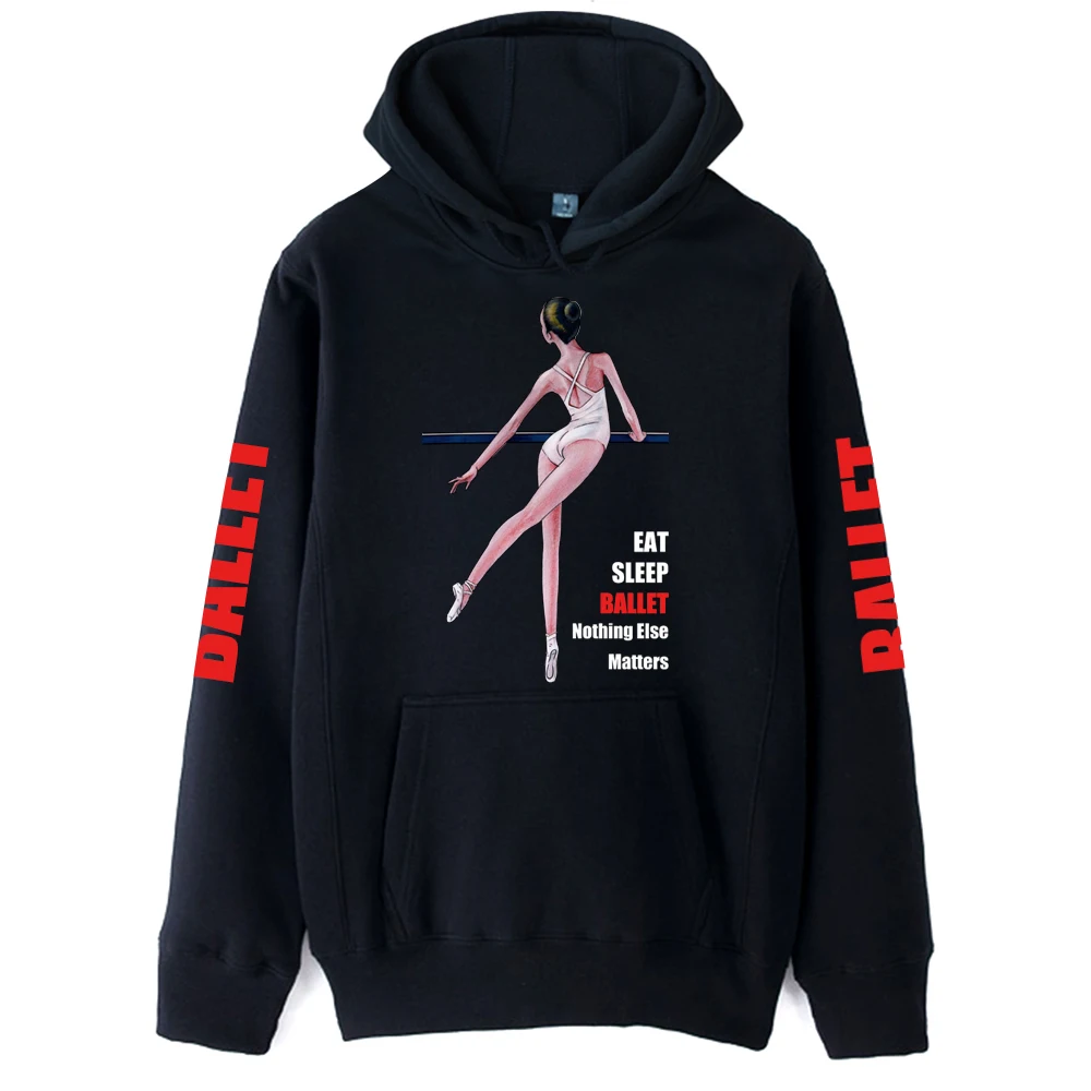 

Elegant Dancer Daily Training Life Eat Sleep Ballet Girls Woman Hoodie Couple Clothes Autumn Winter Fleece ZIIART