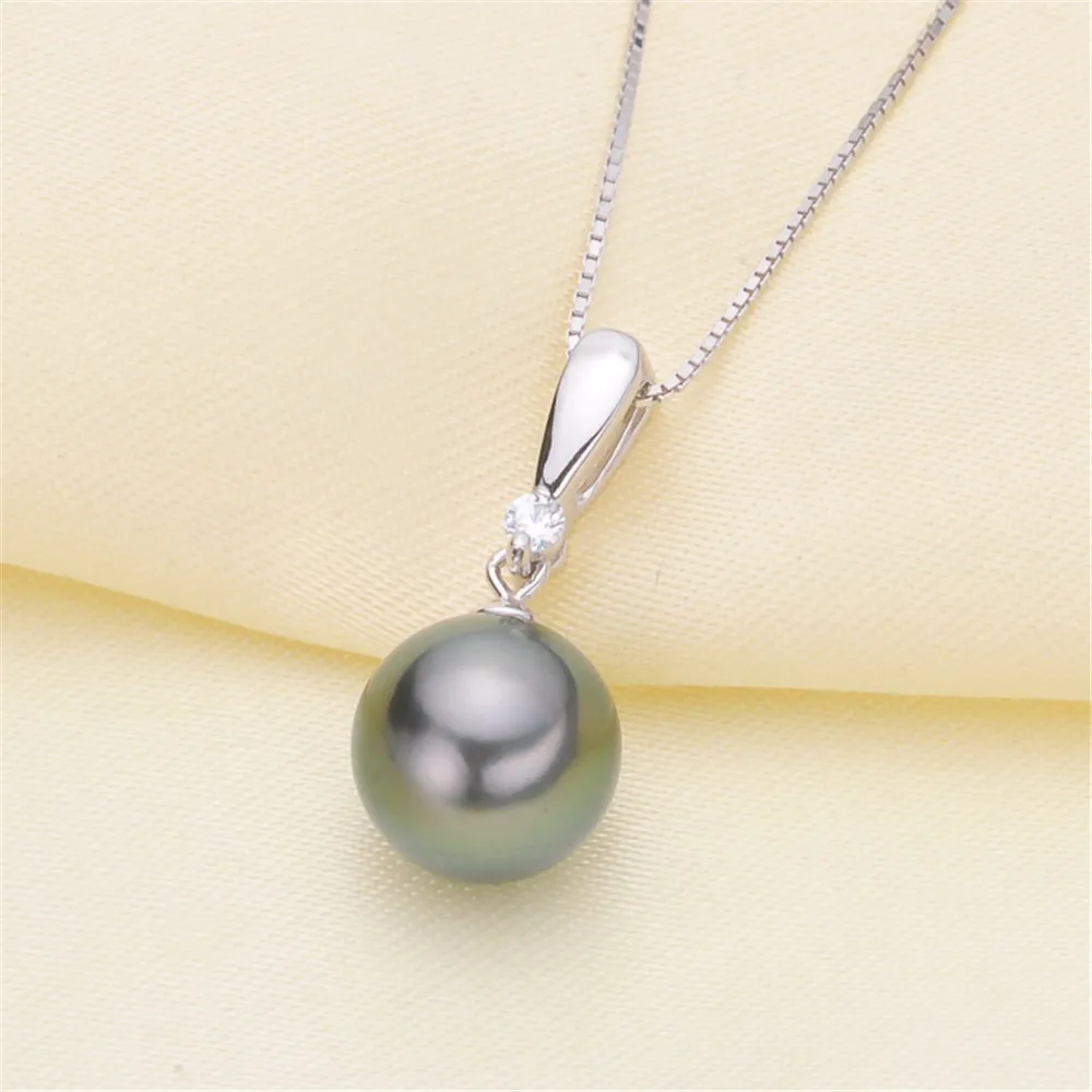 

1PCS S925 Sterling Silver Pearl Tray Charm Connector Bail Pendant Clasp DIY Necklace Jewelry Making Accessories