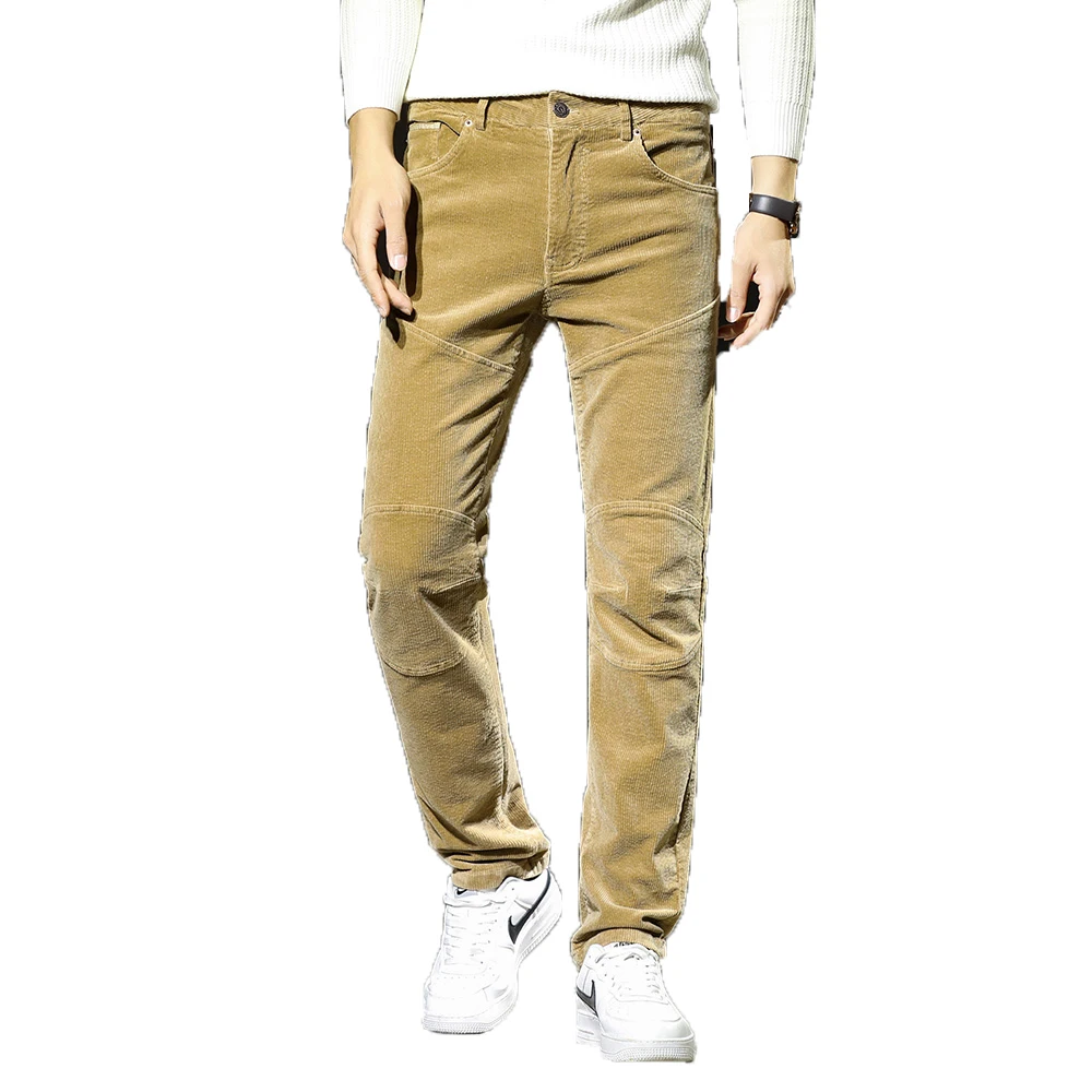 

Men's Corduroy Casual Pants 2020 Autumn Winter Business Fashion Stretch Regular Fit Trousers Male Straight Pants Size 38