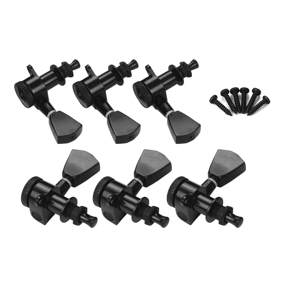 6 in 1 Durable 3L3R Guitar String Tuning Pegs Locking Tuners Machine Heads Knobs for Acoustic Electric Guitars Replacement Parts | Спорт и