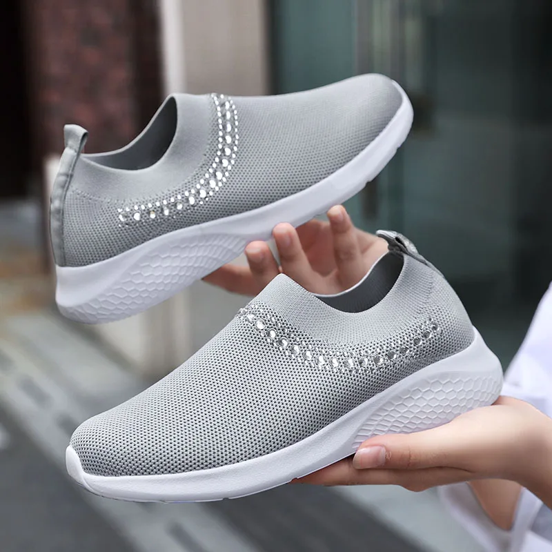 

Women Sock Mesh Sneakers Light Weight Mesh Running Shoes Fitness Breathable Comfortable Female Outdoor Sport Loafers Shoes