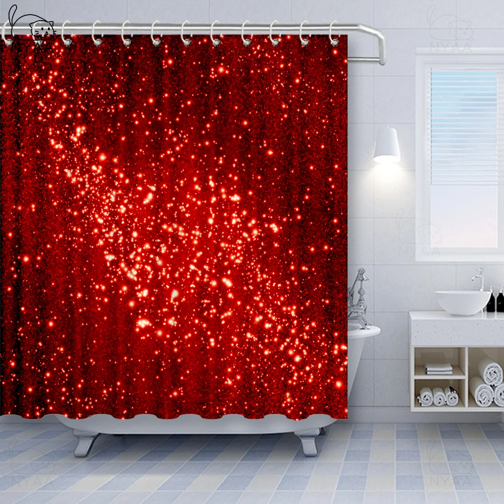 Занавеска для душа NYAA закат вдохновляющий оранжевый цвет современный дизайн