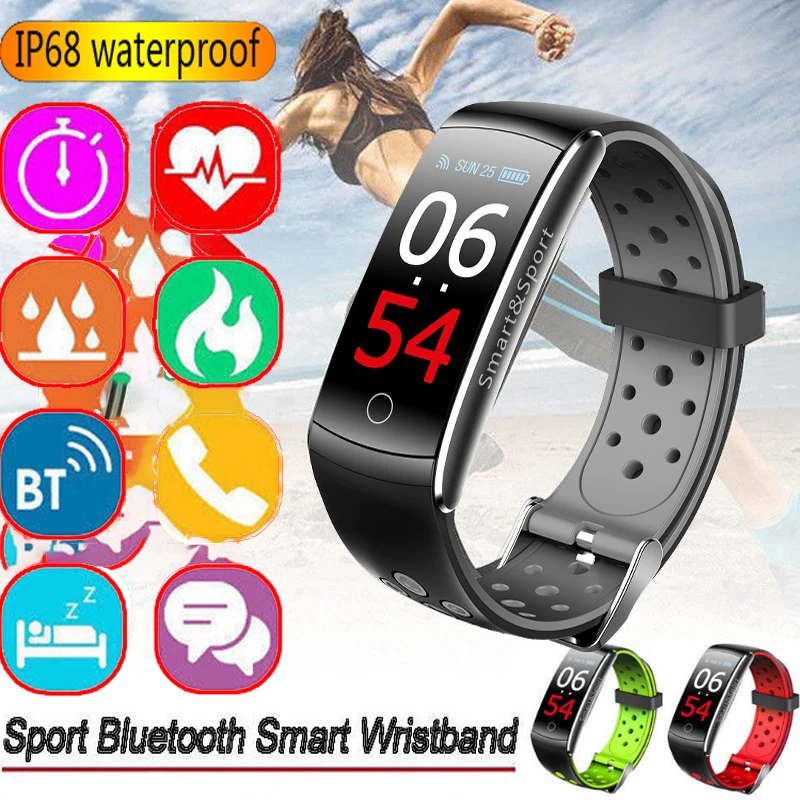 Ip68 женский на русском языке фитнеса умный Браслет с измерения давления