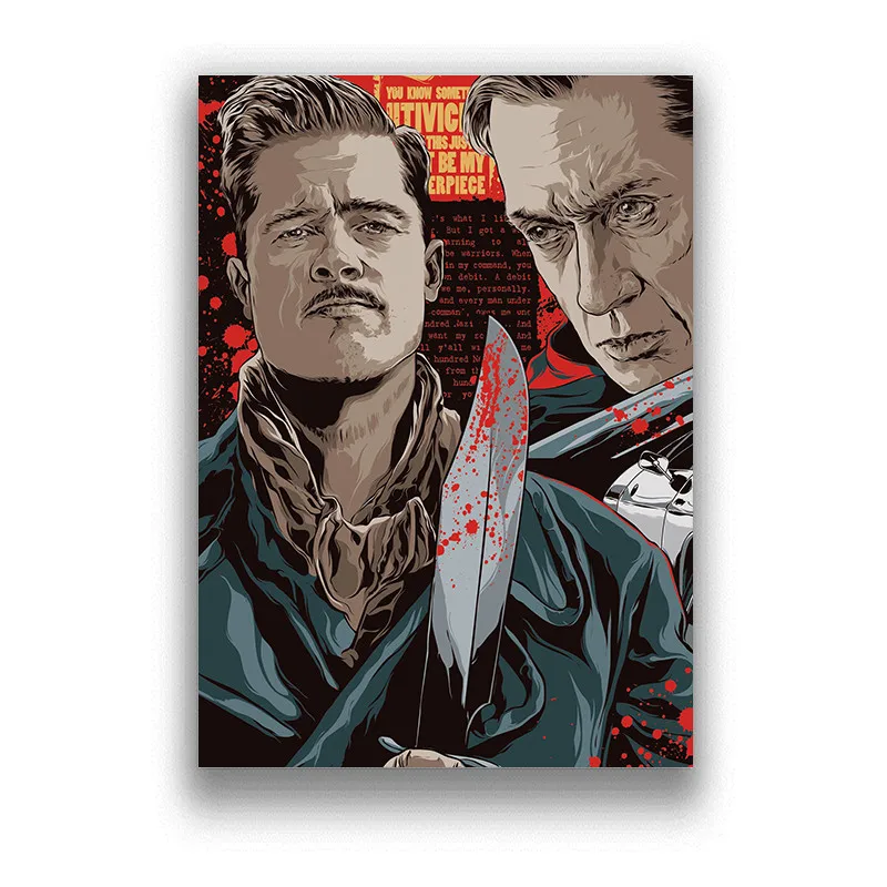 Inglourious Basterds плакат с белым покрытием кино настенное искусство домашний декор