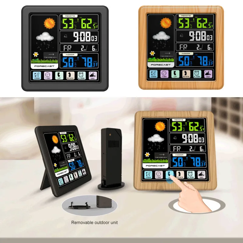 Многофункциональные часы с сенсорным экраном беспроводные Часы ЖК-дисплеем для