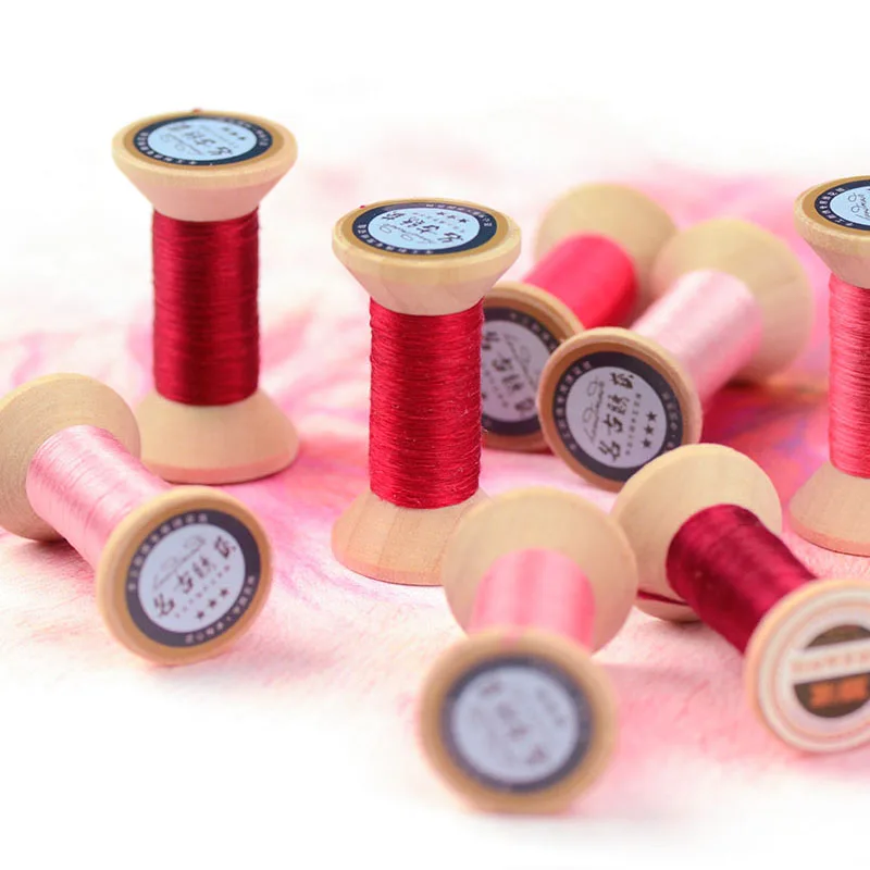 Маленькая рулонная бытовая швейная катушка ниток/ручная вышивка Нитки/Цветущая