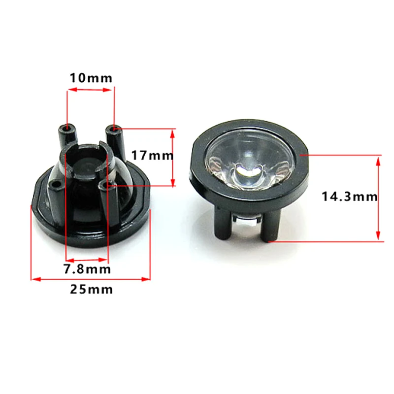 

1W 3W high power RGB lens stage light lens four-pin RGB lamp bead special LED lens