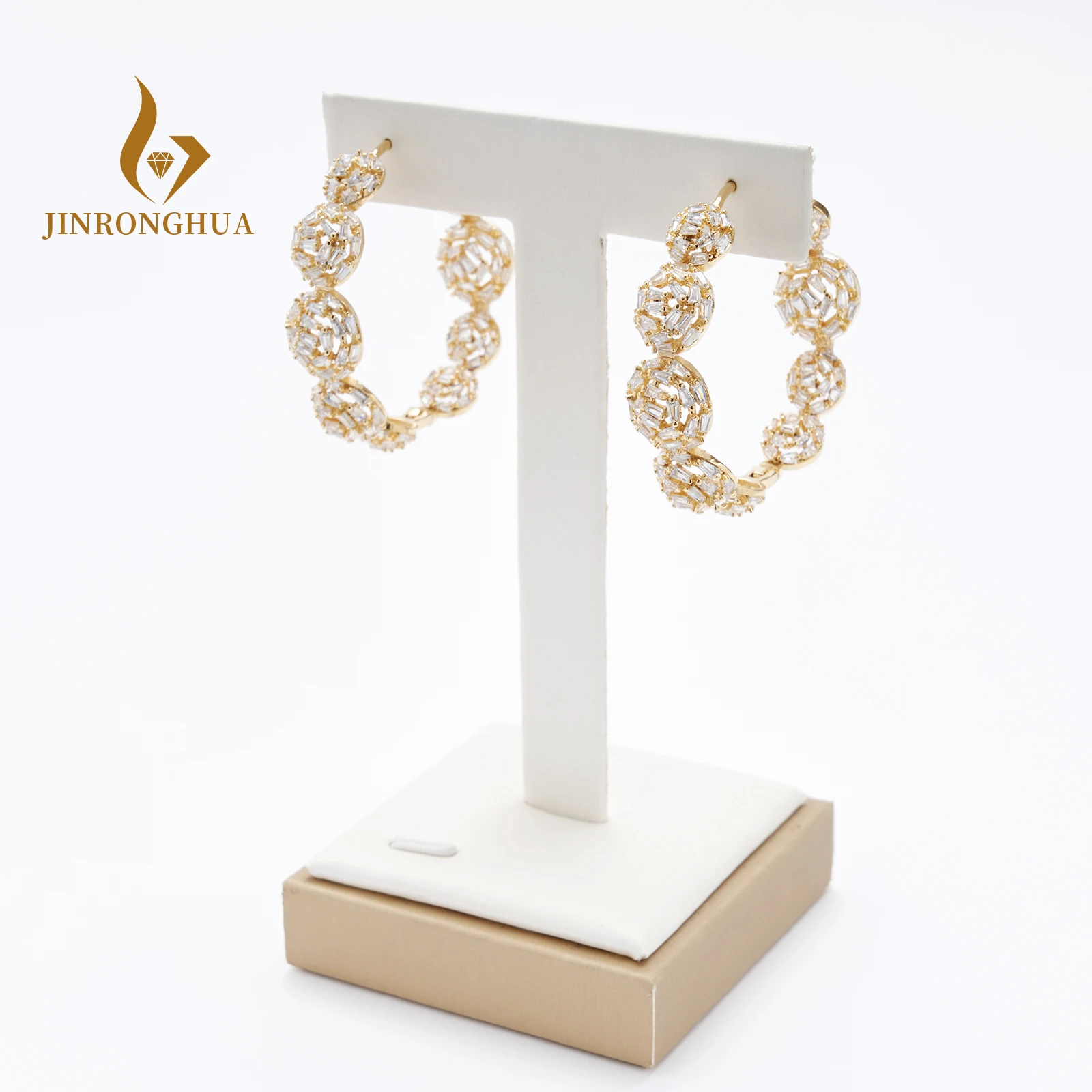 Трапециевидные серьги-кольца JRH |