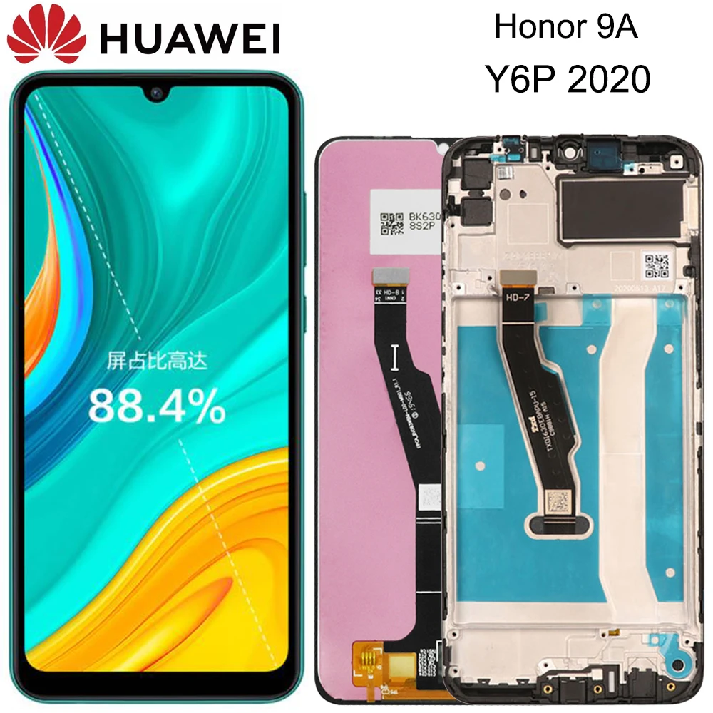 Новинка для Huawei Honor 9A ЖК дисплей + сенсорный экран Замена 9 Y6P 2020 6 3 дюймовым экраном
