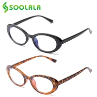 soolala 2pcs small round anti blue light reading glasses women computer eyeglasses frame presbyopic glasses magnifier 0 5 0 75