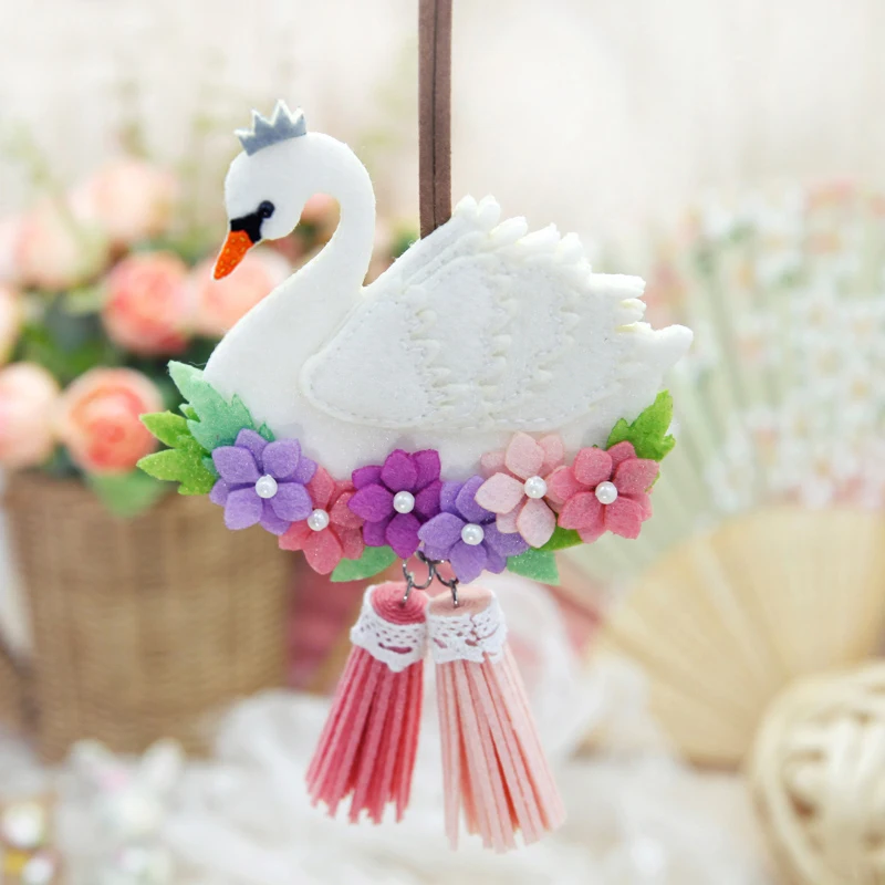 Сумки ручной работы из войлока в виде лебедя женская сумка на плечо украшения для