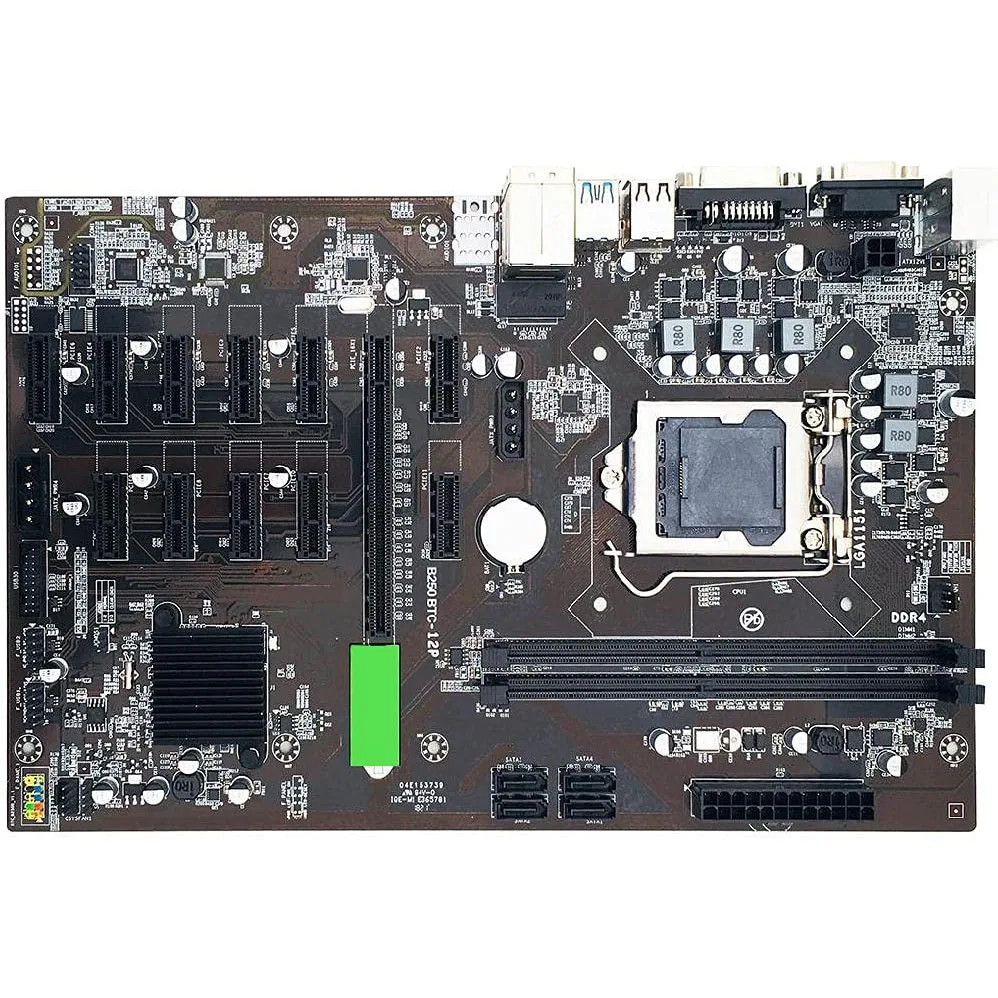 

Новая материнская плата B250 BTC для майнинга 12 16X, графическая карта SODIMM DDR4 SATA3.0, поддержка VGA, совместима с A08 21, Прямая поставка, новинка